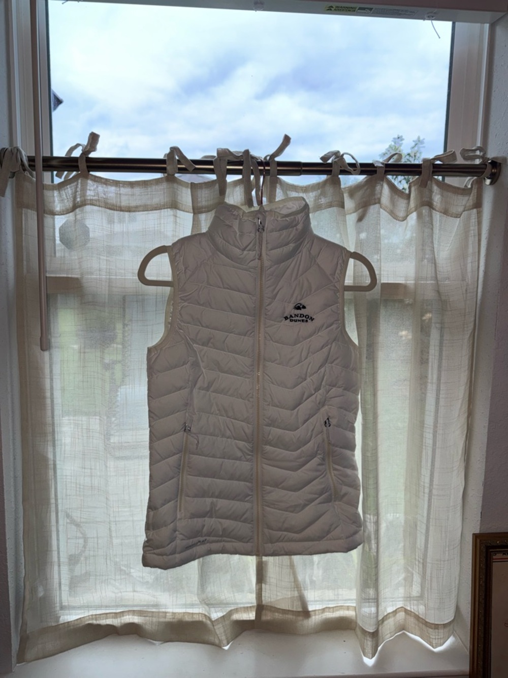 Columbia White Quilted Packable Puffer Vest